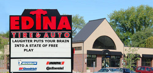 On the sign in front of Edina Tire & Auto you will find an inspirational quote.
