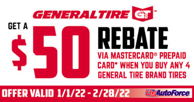 $50 Rebate on General Tires